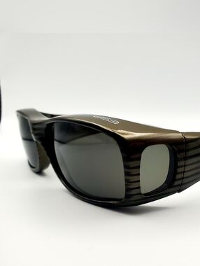 ESP Over The Glasses EYEWEAR Sport Shield Sunglasses in Brown with Black Lenses